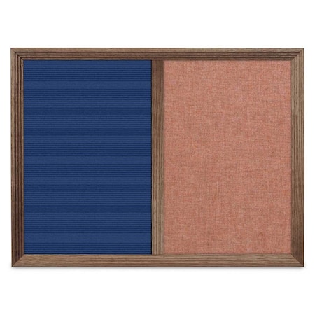 United Visual Products Enclosed Corkboard, 1 Door, 60"x36", 4" Fra UV3417-SATIN-ULTMAR